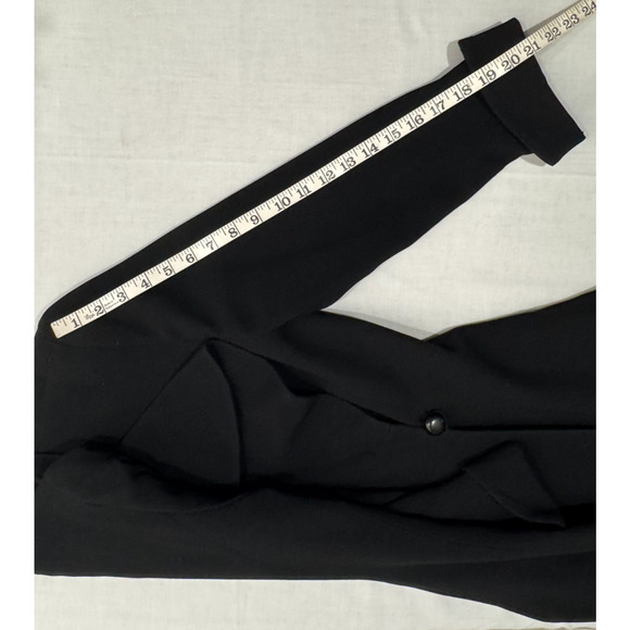Vintage Black Tahari Coat Dress Side Snap Wrap Size 4 Rayon Career 90s Y2K - Picture 6 of 12